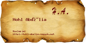 Hohl Abélia névjegykártya